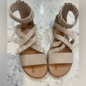 Sorel Ella II Women’s Flat Sandal Beige Suede leather Size 9